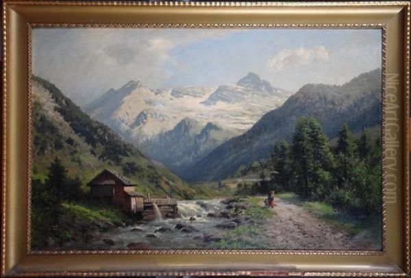 Paysage Anime Oil Painting by Heinrich Ludwig Frische