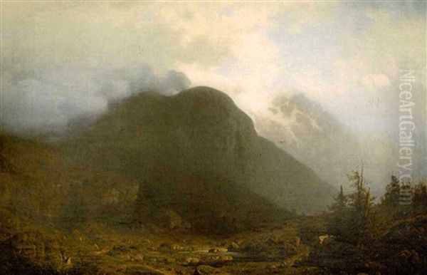 Motiv Aus Tirol Oil Painting by Heinrich Ludwig Frische