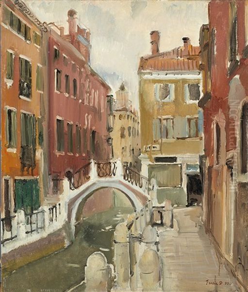 Rio Veneziano Oil Painting by Donato Frisia