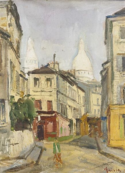 Parigi - Montmartre Oil Painting by Donato Frisia