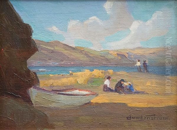 A Sunny Afternoon, Seatoun Oil Painting by Claus Edward Fristrom