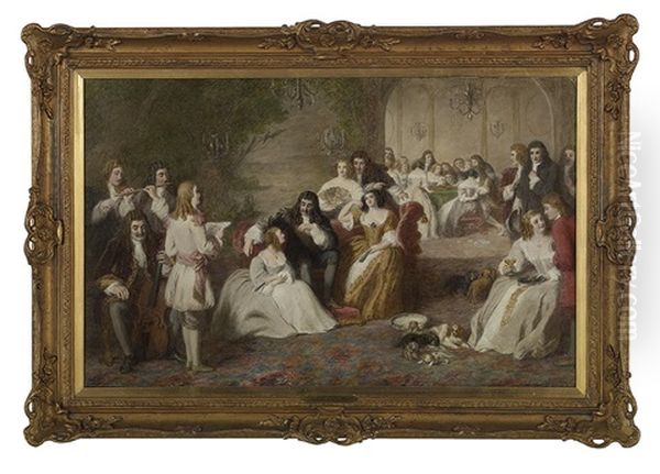 The Last Sunday Of Charles Ii Oil Painting by William Powell Frith