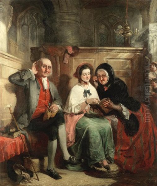 Following The Sermon Oil Painting by William Powell Frith