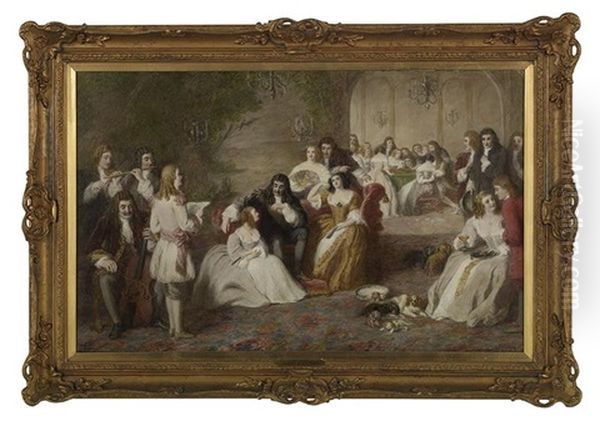 The Last Sunday Of Charles Ii Oil Painting by William Powell Frith