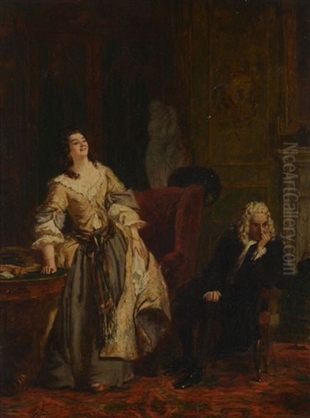 The Conversation Oil Painting by William Powell Frith