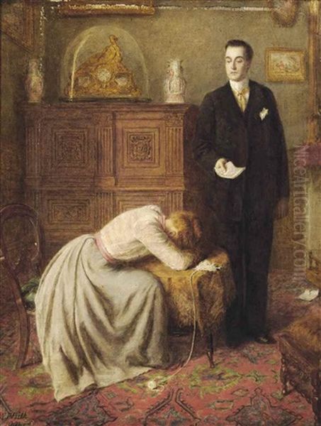 Intercepted Letter Oil Painting by William Powell Frith