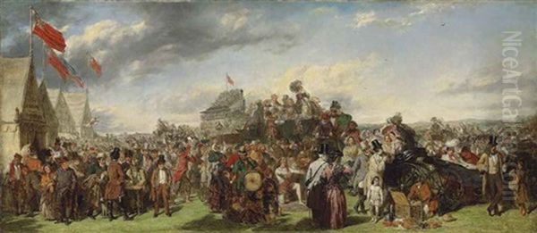 The Derby Day: The First Study For The Celebrated Painting Oil Painting by William Powell Frith