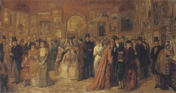 The Private View Oil Painting by William Powell Frith