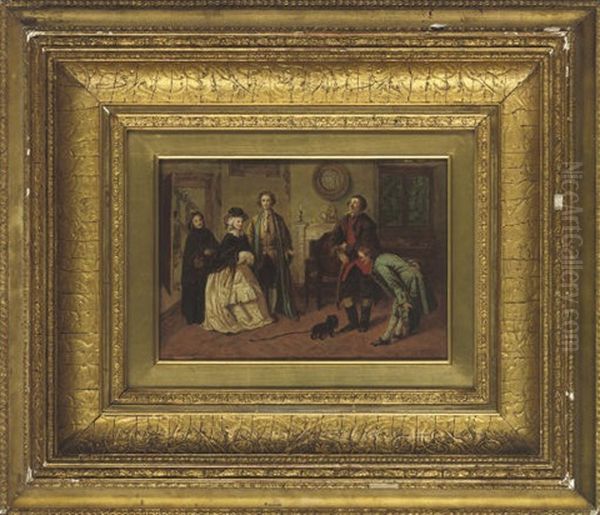 Honeywood Introducing The Bailiffs As His Friends (sketch) Oil Painting by William Powell Frith