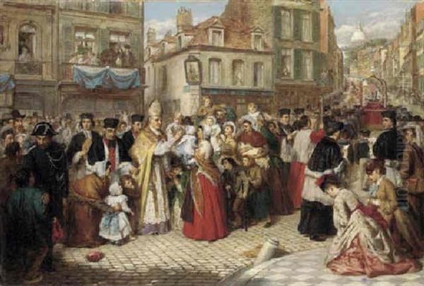 Blessing The Little Children, An Episode In The Great Annual Procession Of Our Lady Of Boulogne by William Powell Frith