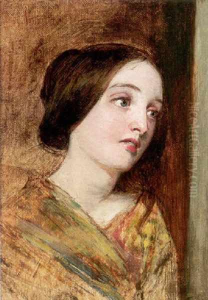 Head Oil Painting by William Powell Frith