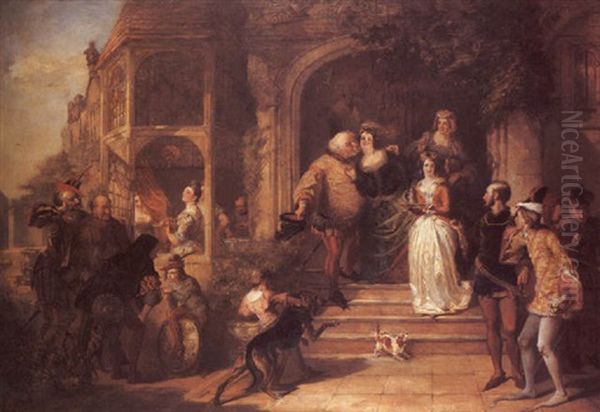 A Scene From The Merry Wives Of Windsor Oil Painting by William Powell Frith