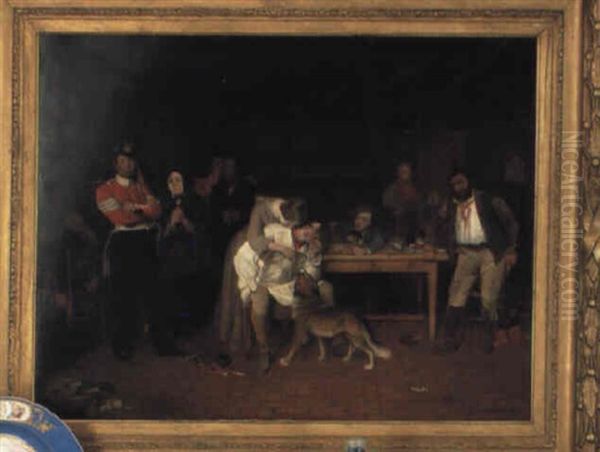 A Tavern Scene Oil Painting by William Powell Frith