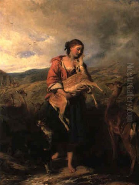 The Pet Fawn Oil Painting by William Powell Frith