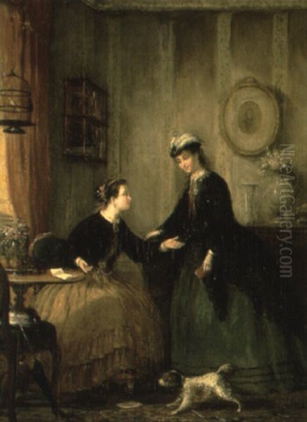 Conversation Oil Painting by William Powell Frith