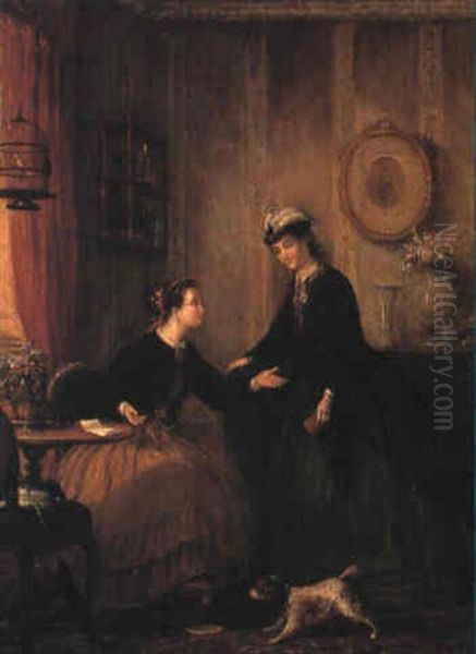 The Conversation Oil Painting by William Powell Frith