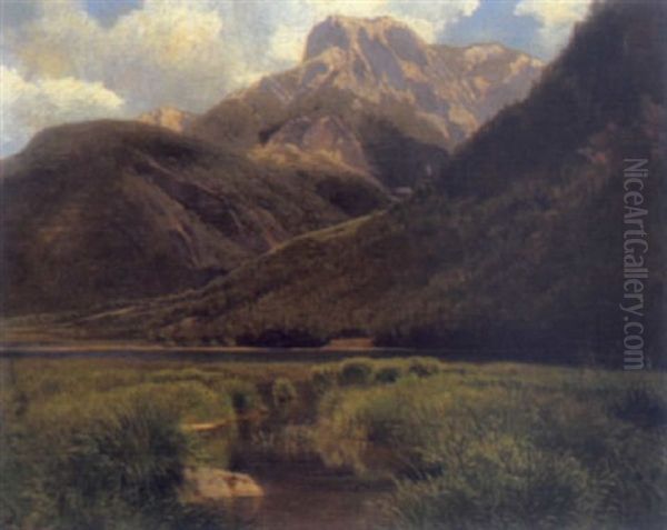 Motiv Vom (halsstatter See?) Oil Painting by Hans Fritsch