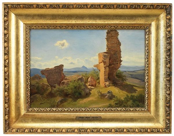 Ruine Im Wienerwald Oil Painting by Melchior Fritsch