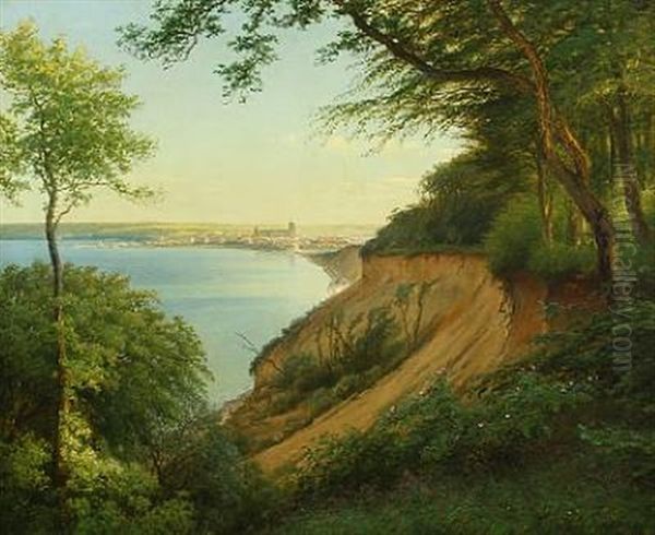 View Of Aarhus Oil Painting by Andreas Fritz