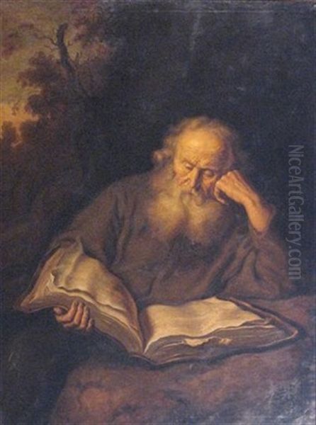 The Hermit Oil Painting by Julius Otto Fritzsche