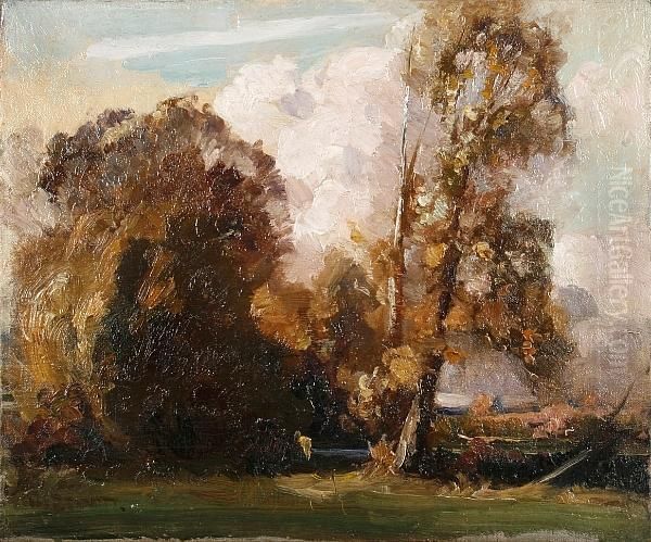 Sketch At Boxford Oil Painting by William Austin