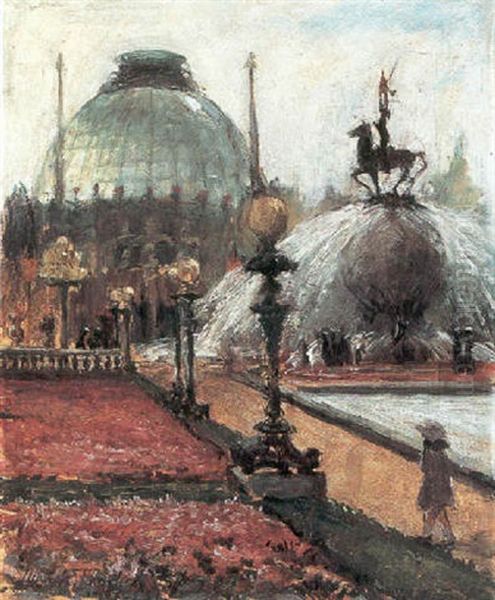 A View Of The Grounds At The Panama Pacific International Exposition Oil Painting by Maren Margrethe Froelich