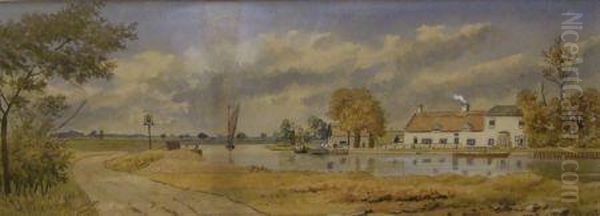 Horning Ferry Oil Painting by William Frederick Austin