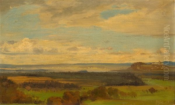 Landscape At Ammersee Oil Painting by Otto Froelicher