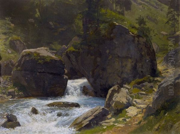 Berghang Oil Painting by Otto Froelicher