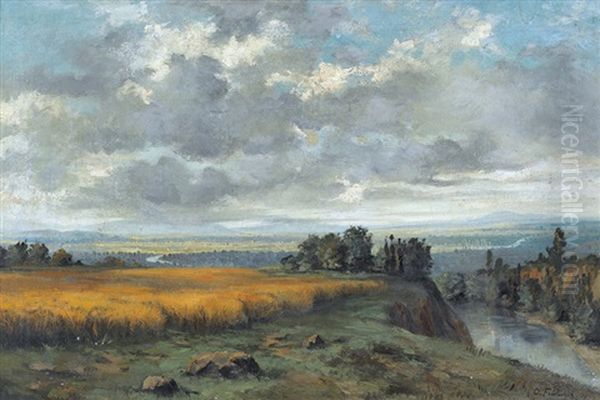 Amperlandschaft Unter Gewitterwolken Oil Painting by Otto Froelicher