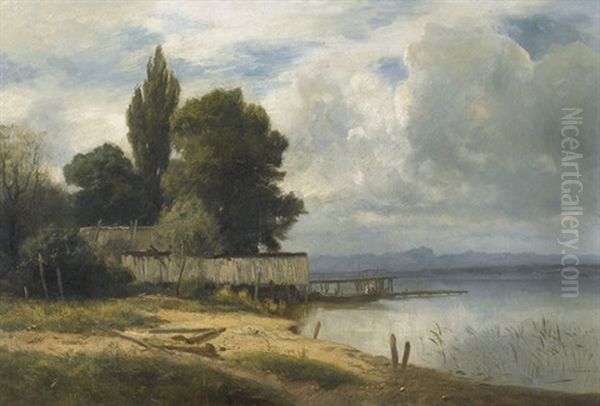 Landschaft Am Starnberger See Oil Painting by Otto Froelicher