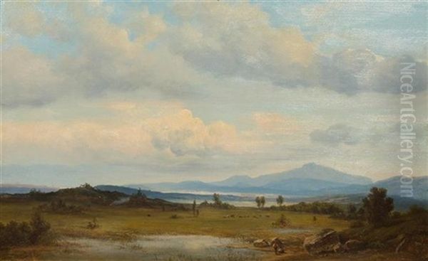 Landschaft In Der Gegend Von Solothurn Oil Painting by Otto Froelicher