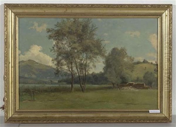 Landschaftsstudie Oil Painting by Otto Froelicher