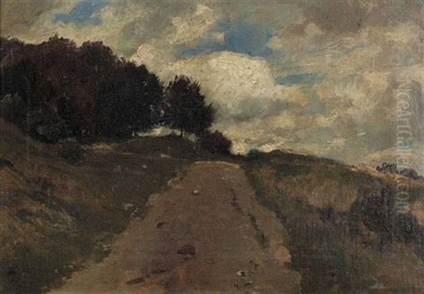 Landschaftsskizze (herbststimmung) Oil Painting by Otto Froelicher