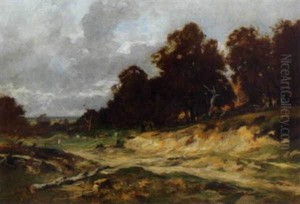 Herbstliche Waldlandschaft Oil Painting by Otto Froelicher