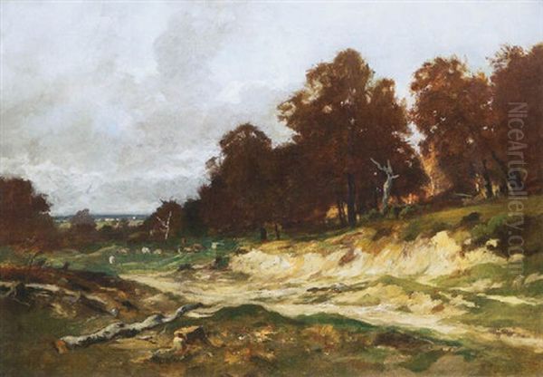 Landschaft Bei Barbizon Oil Painting by Otto Froelicher