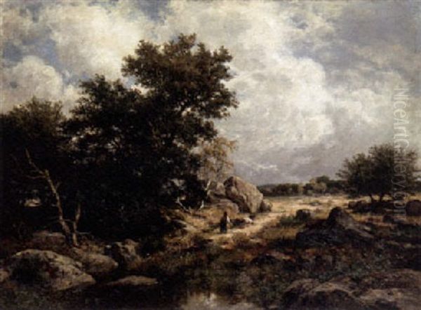 Landschaft Mit Figur Oil Painting by Otto Froelicher