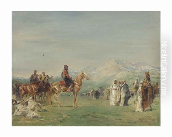 Campement Arabe Dans Les Montagnes De L'atlas by Eugene Fromentin