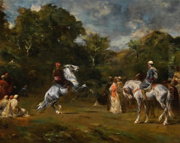 The Horse Fair Oil Painting by Eugene Fromentin