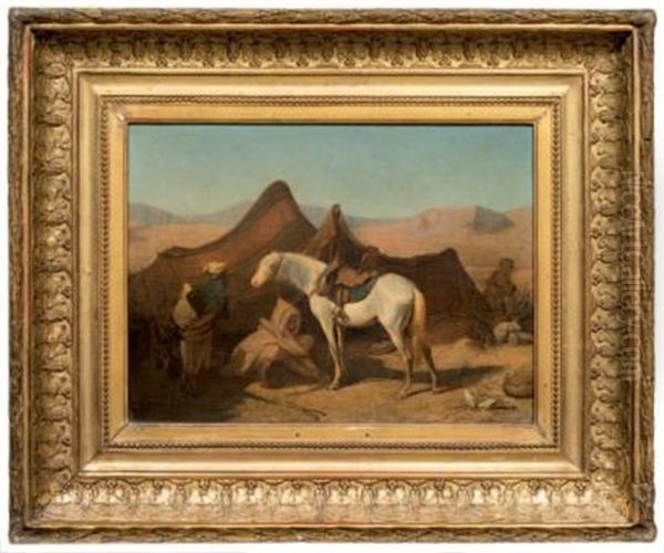 Campement Arabe Oil Painting by Eugene Fromentin