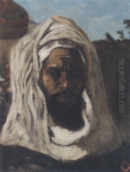 Tete D'arab Oil Painting by Eugene Fromentin