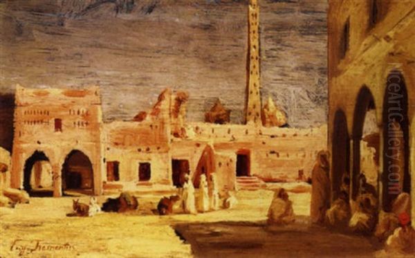 North African City Oil Painting by Eugene Fromentin