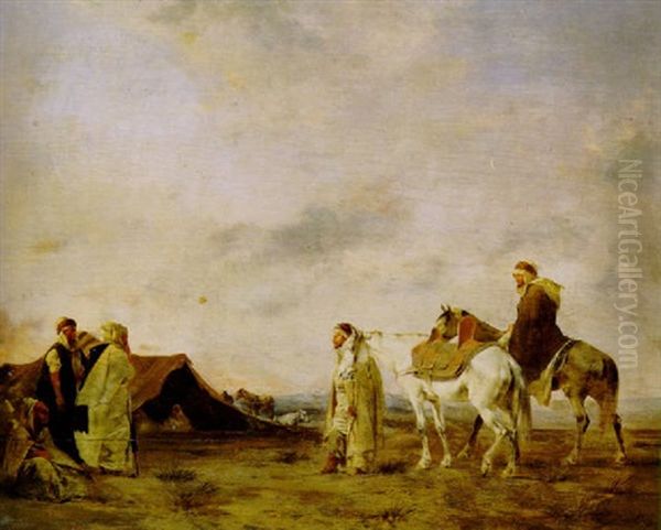 Das Beduinenlager Oil Painting by Eugene Fromentin