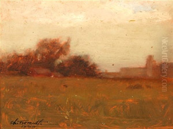 Petit Paysage Americain, Dawn Clouds Oil Painting by Charles Henry Fromuth