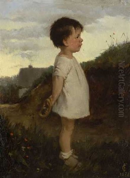 Der Kleine Brezendieb Oil Painting by Carl Froeschl