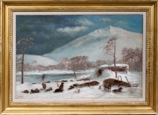 Arctic Encampment Oil Painting by George Albert Frost