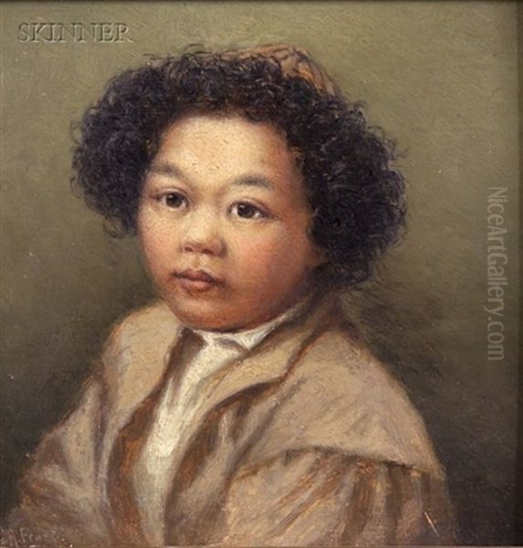 Portrait Of A Boy Oil Painting by George Albert Frost