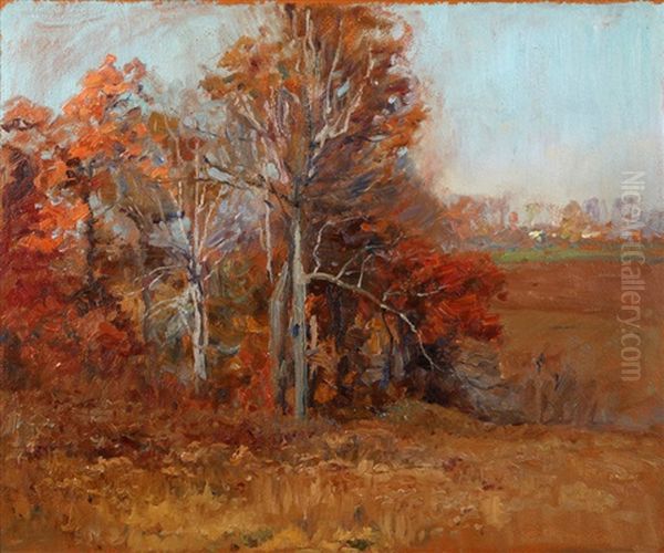 Autumn Trees Landscape Oil Painting by John Frost