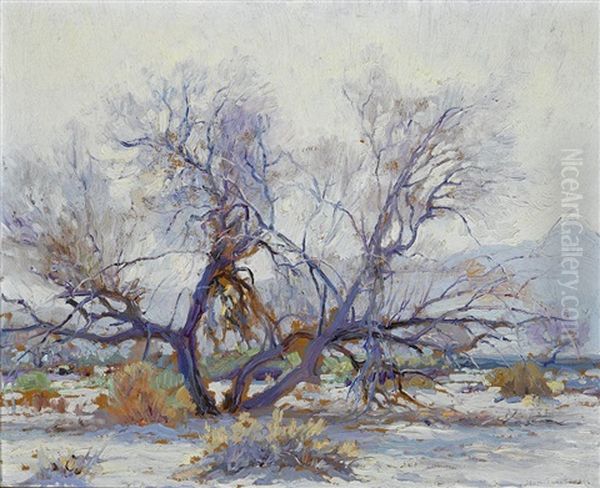 Arroyo Trees Oil Painting by John Frost