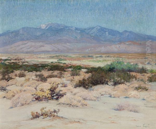 Desert Landscape - Looking Towards Mt. San Jacinto And Idyllwild Oil Painting by John Frost